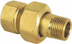 Straight Long Twist Coupling 3/8" Brass