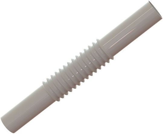 Corrugated Connector Electrical Installation Pipes Ø18 White Pack 100 Pcs Onnline