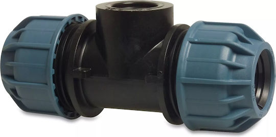 Tee 90° Transition PP 32mmx1inchx32mm Clamp Female Thread Clamp