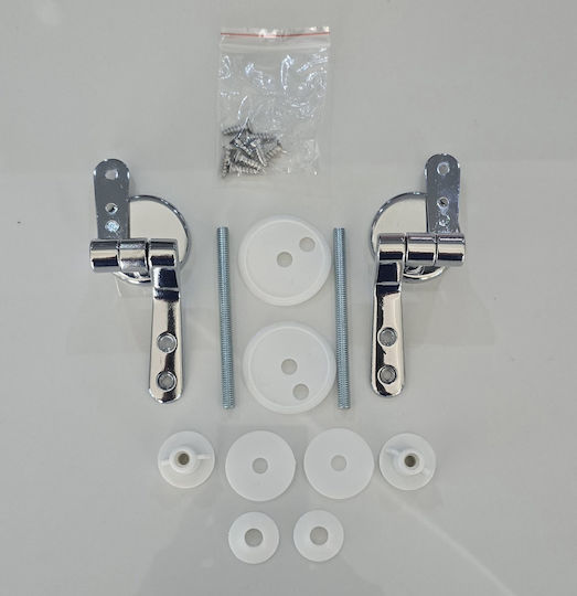 Universale Türscharniere WC-Abdeckungen Chrom Gipsverschraubungen Set 2 Stück