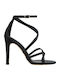 Stoff Sandalen Schwarz