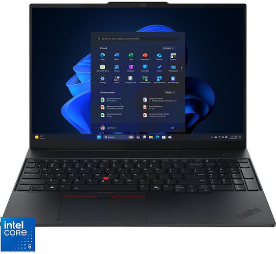 Lenovo ThinkPad E16 Gen 3 16" IPS FHD+ (Nucleu 5-210H/16GB/512GB SSD/W11 Pro) Negru (Tastatură Engleză Internațională)