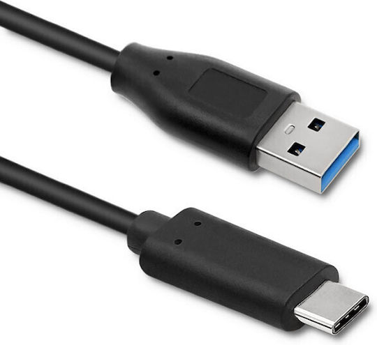 Qoltec USB 3.1 Cable USB-C male - USB-A Μαύρο 1m 50500