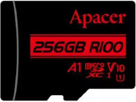 Apacer R100 microSDHC 256GB U1 V10 UHS-I 100MB/s с адаптер