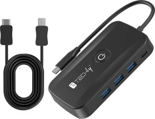 Techly KVM & Data Switch IDATA USBC-HUB5WL