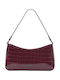 Women's Shoulder Bag Croco Burgundy