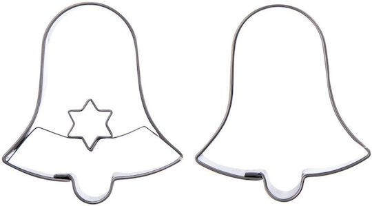 Steel Cookie Cutter Bell 4.6 Cm 2 Pcs