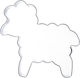 Steel Lamb Cookie Cutter 10 Cm