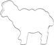 Steel Lamb Cookie Cutter 7 cm