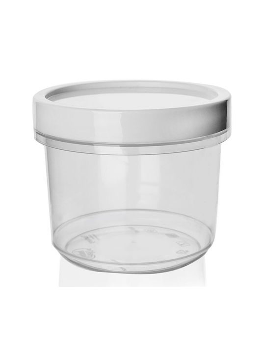 Hobby Life Vase Allgemeine Verwendung mit Deckel Kunststoff Weiß 940ml