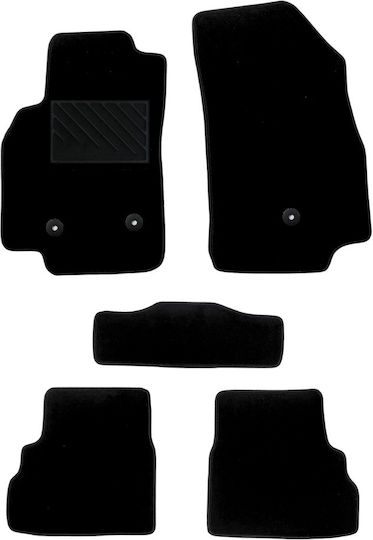 Car Carpet Mats Medium Quality Black Compatible Opel Karl Set of 5 Pieces