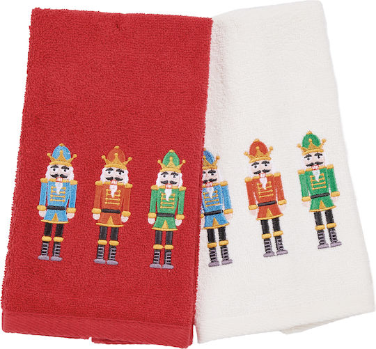 Das Home Christmas Комплект Коледни Кърпи Червен Д50xШ30см. 2бр