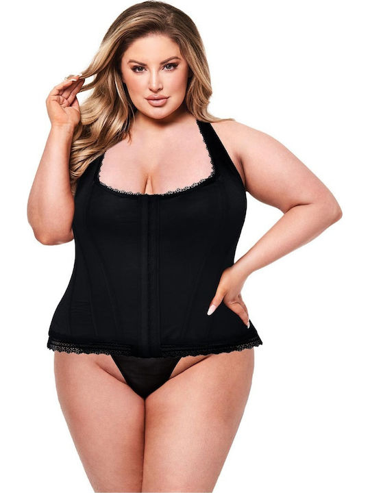 Black Corset Baci Lingerie Bustier Plus Size Black