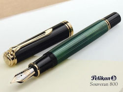 Pelikan Souveran M800 Πένα Γραφής Medium με Μπλε Μελάνι