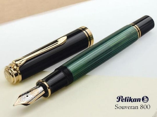 Pelikan Souveran M800 Писалка Широка с Червено Мастило