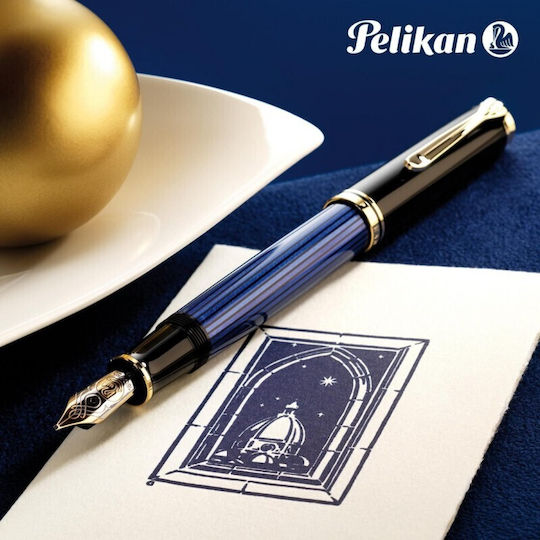 Pelikan Souveran M800 Писалка Extra Fine с Черно Мастило