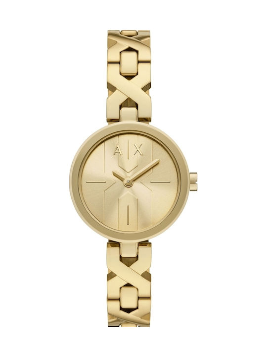 Armani Exchange Ceas de Damă cu Auriu Brățară Metalică