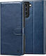 Wallet Δερμάτινο Navy Μπλε (Galaxy S21 5G)