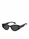 Polaroid Damenträger Sonnenbrille mit Schwarzem Horn umrandetem Rahmen und Grauen Polarisiertem Glas PLD6243/S/X 807/M9