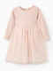 Girls Long Sleeve Tulle Dress Set with Top and Accessories Pink