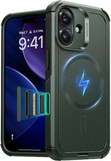 ESR Cyber Halolock Umschlag Rückseite Silikon Grün (iPhone 17)