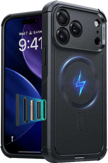 ESR Cyber Halolock Back Cover Silicone Black (iPhone 17 Pro Max)