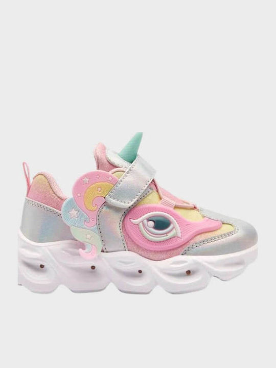 Παιδικά Sneakers με Φωτάκια Ροζ