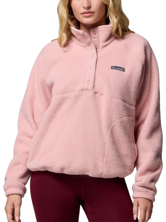 Columbia Χειμερινή Γυναικεία Fleece Μπλούζα Ροζ
