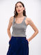 Women's Blouse Sleeveless Gray