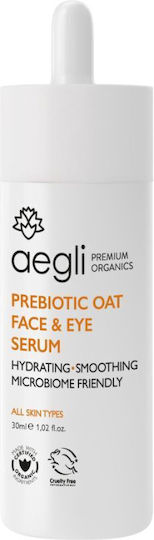 Aegli Premium Organics Prebiotic Oat Moisturizing Serum Face & Eyes with Niacinamide & Hyaluronic Acid for Smoothing 30ml