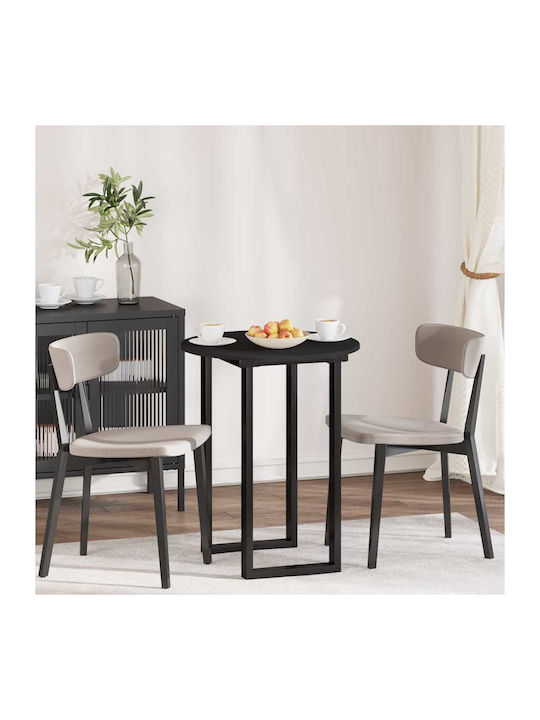 vidaXL Round Table Surface made of Particleboard Black 60x60x1.5cm 880402 1pcs