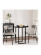 vidaXL Round Table Surface made of Particleboard Black 70x70x1.5cm 880412 1pcs