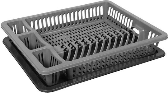Viosarp Στραγγιστήρι Νεροχύτη Πλαστικό Γκρι 46x38x9cm Viosarp Στραγγιστήρι Νεροχύτη Πλαστικό Γκρι 46x38x9cm