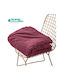 Go Smart Home Stripe Velvet Blanket Double 220x240cm Ripe Apple