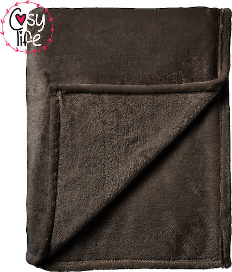 Go Smart Home Stripe Single 150x210cm Dark Brown