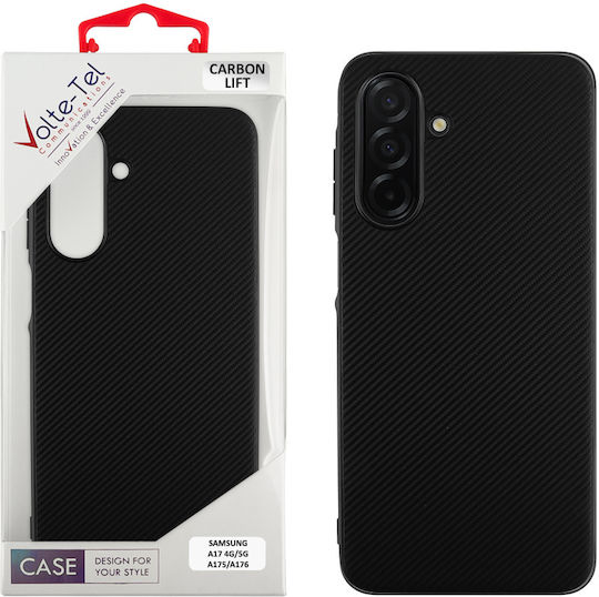 Volte-Tel Carbon Lift Задна корица Силикон Черен (Galaxy A17)