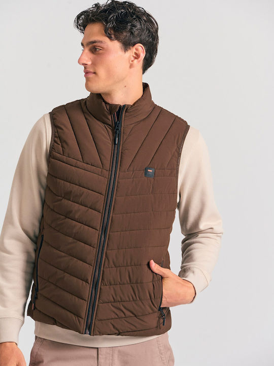 Funky Buddha Geacă Fără Mâneci Puffer Maro
