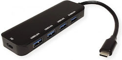 Value Usb-c 3.2 Gen 1 Hub To 4 X Usb-a + Pd Value 14.99.5038