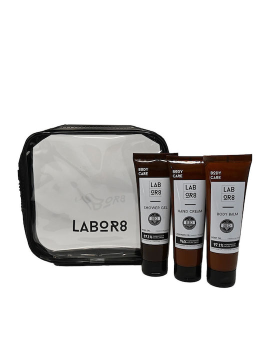 Labor8 Set de Călătorie Pouch Gel de Duș + Balsam de Corp + Cremă de Mâini 3x75ml Labor8 Set de Călătorie Pouch Gel de Duș + Balsam de Corp + Cremă de Mâini 3x75ml