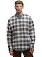 Long Sleeve Cotton Shirt Regular Fit Checked Khaki