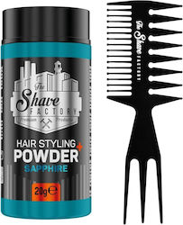 Shave Factory Set Pudră Volumizantă Parfumată Pentru Coafare 20 G Safir + Pieptene Profesional Antistatic din Plastic 034 Shave Factory Set Pudră Volumizantă Parfumată Pentru Coafare 20 G Safir + Pieptene Profesional Antistatic din Plastic 034