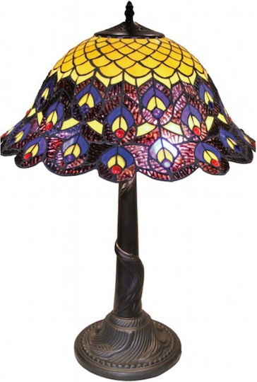 Galifas Metall Vintage Tischlampe für Fassung E27 mit Schirm und Bronze Basis