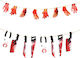 Halloween Blutmesser Hand Banner Girlande Dekoration 2,4 M 2 Stück