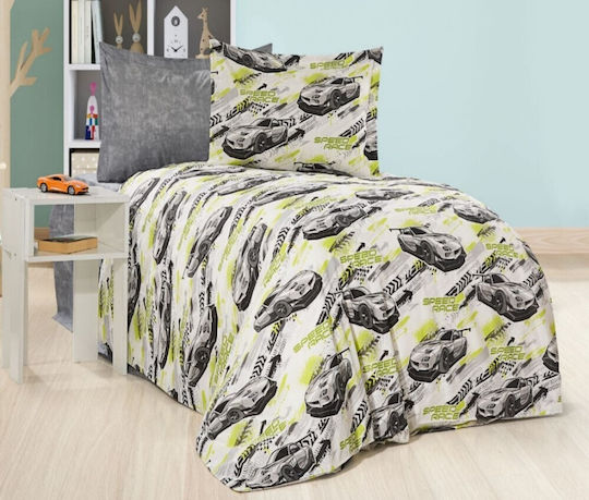 MayHome Set Kids Duvet Cover Single with Pillowcase Gray 160x240cm
