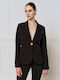 Access Women's Waisted Blazer Black