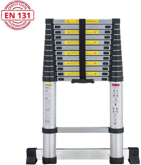 Veritas Telescopic Ladder Aluminum of Steps with Maximum Height 4.4m