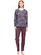 Pink Label Winter Damen Pyjama-Set