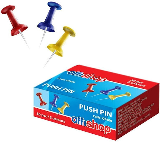Pins Cork Board Set 50 Pieces Multicolor