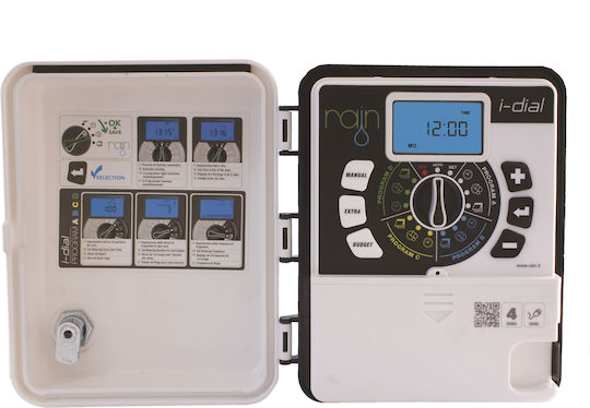 Rain I-dial Irrigation Programmer Table Electric 4 Stops