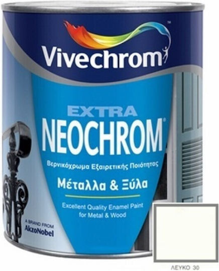 Vivechrom Βερνικόχρωμα Neochrom Silicone 0.75lt Μαύρο Γυαλιστερό